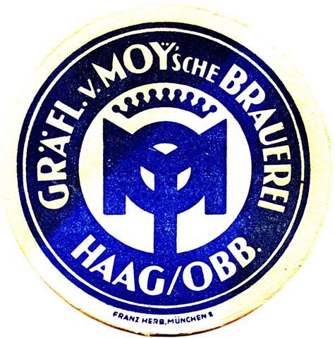 haag m�-by gr�flich von moysche 1a (rund215-franz herb-blau)